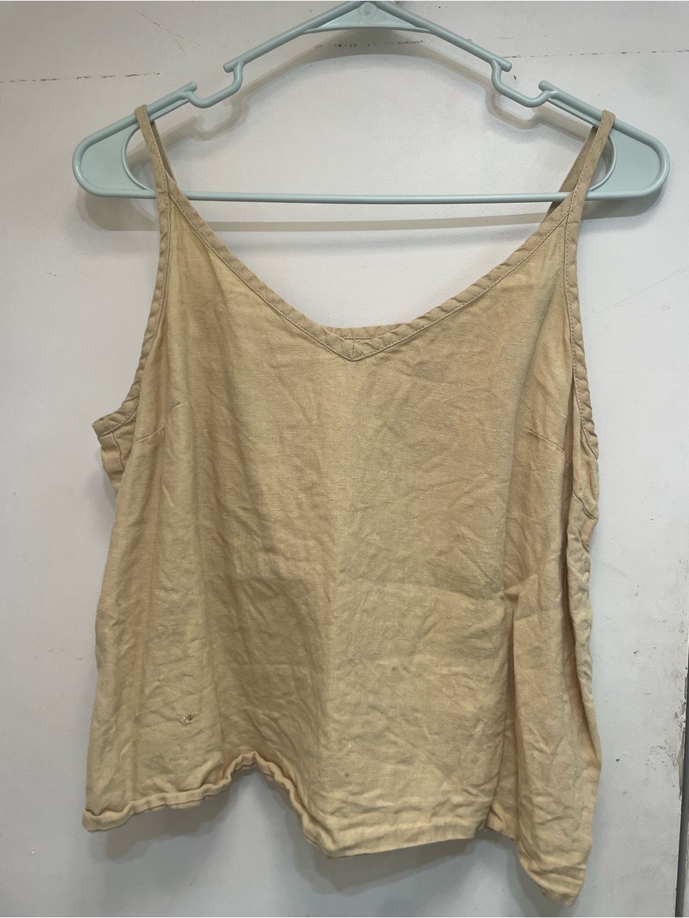 Not perfect linen discontinued camel tank